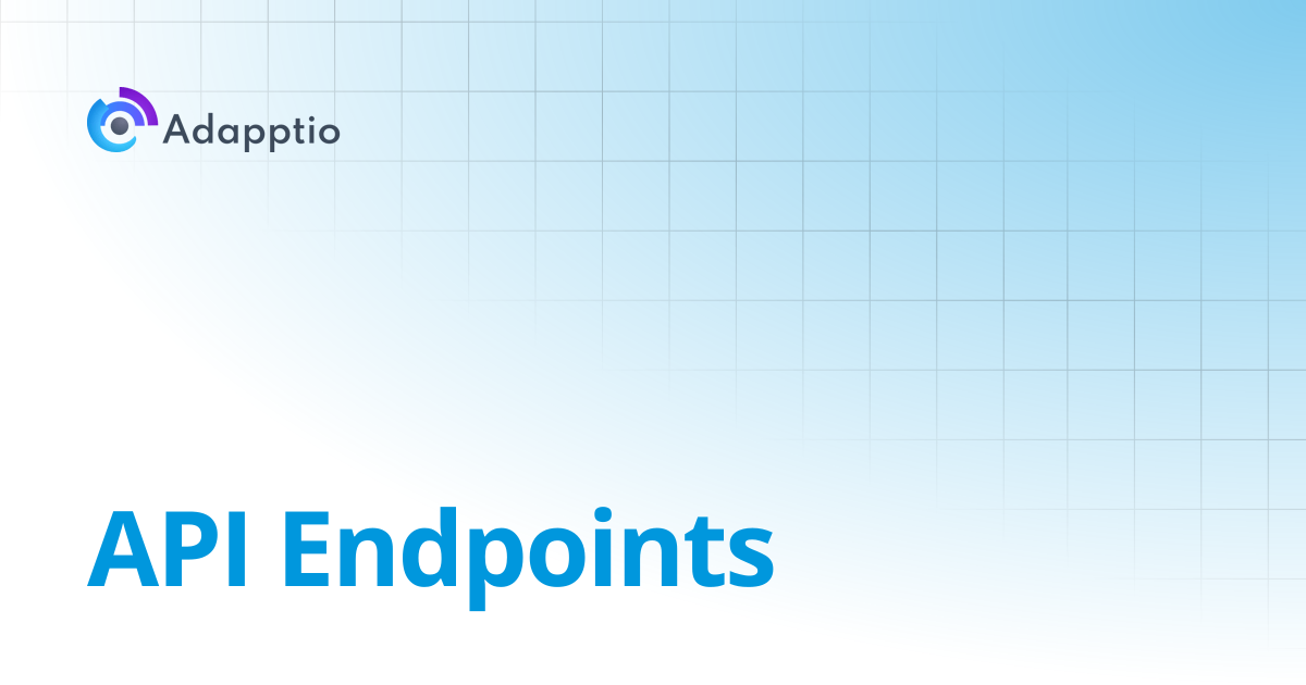 API Endpoints | Adapptio