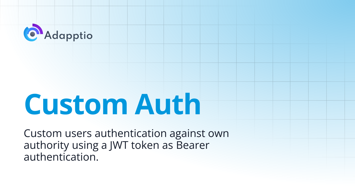 Custom Auth | Adapptio